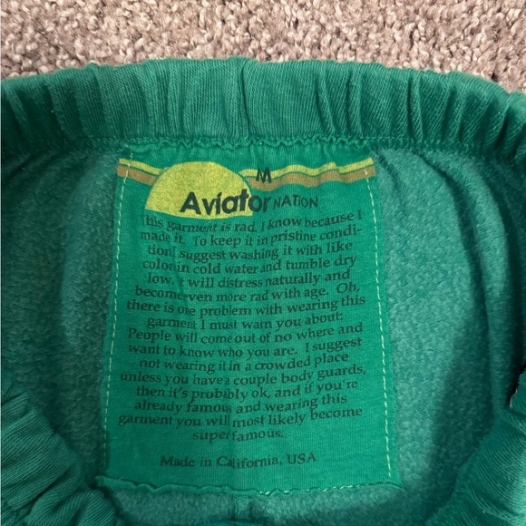 Aviator Nation ⚡️ Kelly Green Smiley Sweatsuit 😊 - Picture 9 of 11